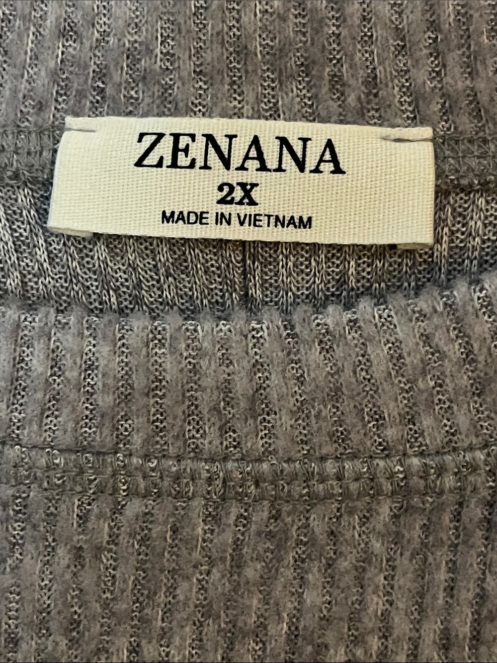 ZENANA Soft Heather Grey Ribbed Sweater w/Dropped Shoulders & Crew Neckline - Picture 2 of 13